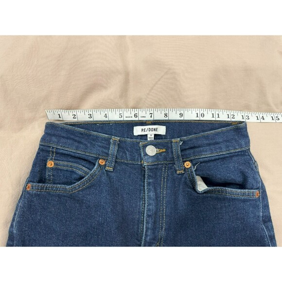 NWOT RE/DONE Womens Sz 25 Blue Rigid Like Denim High Rise 70s Straight Leg Jeans - Picture 9 of 12